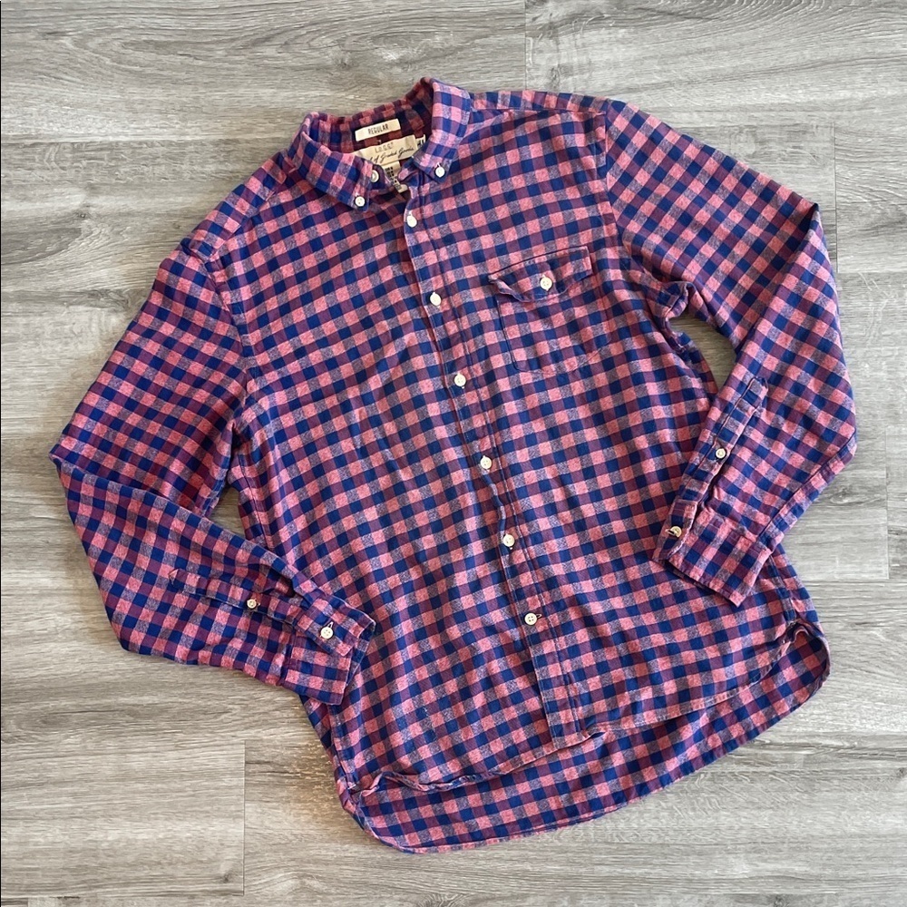 L.O.G.G. by H&M plaid long sleeve button down shirt